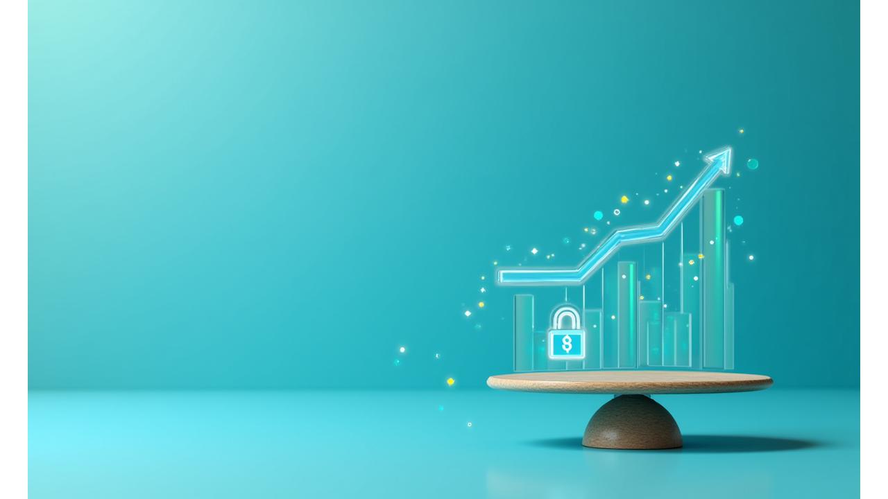 Conceptual image of balanced scales with a modern digital overlay, symbolizing fair and transparent lending practices.