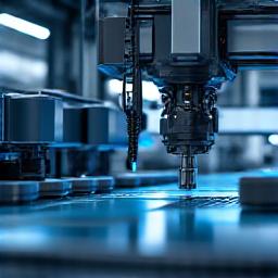 Modern industrial equipment or a specialized machine in operation, symbolizing technology upgrades.