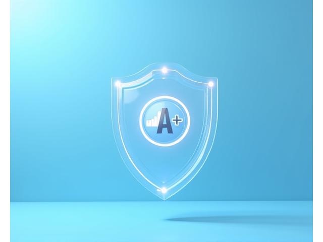 Illustration showing a shield protecting a credit score icon from a magnifying glass query, representing a soft credit check.