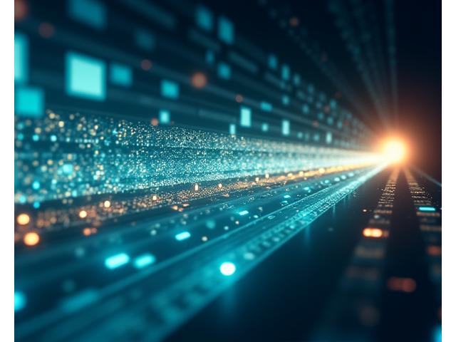 Graphic illustrating a fast, efficient loan application process with quick dots moving to completion.
