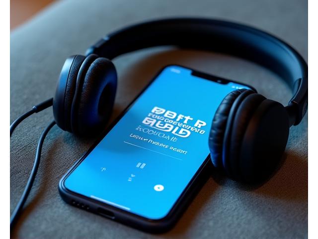 Headphones and a smartphone displaying a podcast interface, symbolizing on-the-go financial learning.