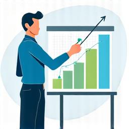 A person presenting a business plan on a board, symbolizing marketing and business development funds for independent contractors