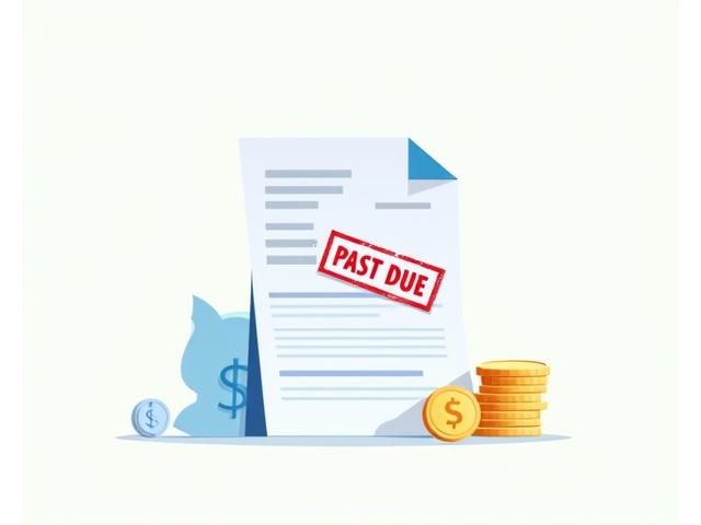 Illustration of a utility bill with payment overdue stamp, representing unpaid bills.