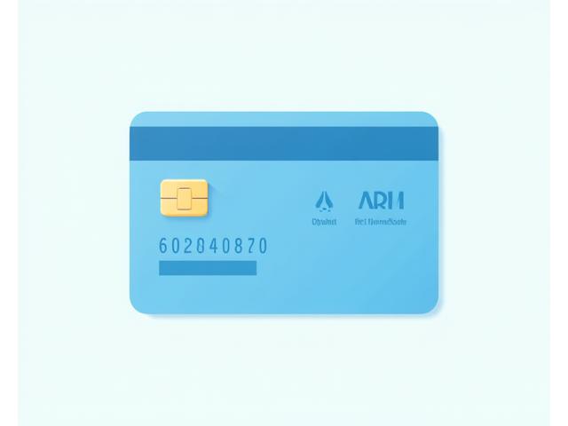 Illustration of a prepaid debit card, indicating funds loaded onto a card.