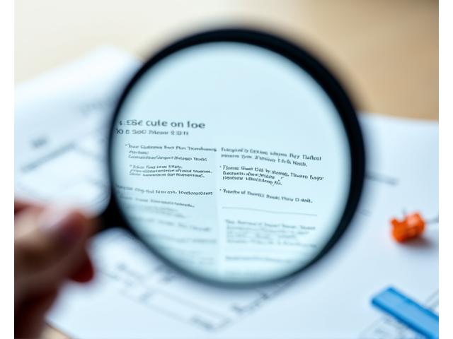 Magnifying glass over a financial document, symbolizing transparency and clarity